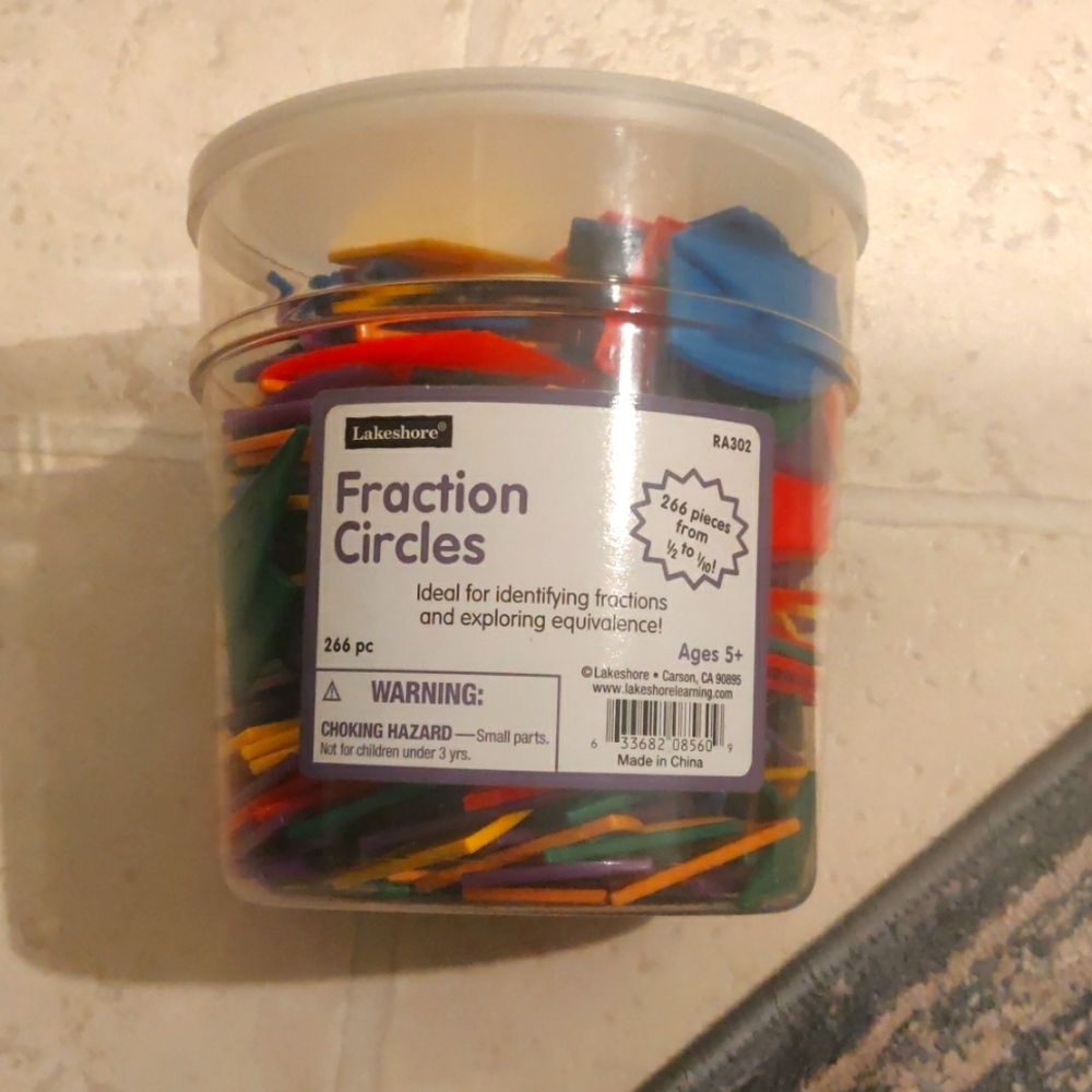 Lakeshore Learning Educational Home School Math Fraction Circles 266 pc